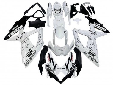 2008-2010 Suzuki GSXR 600 / GSXR 750 Motorcycle Fairings - White Black Alstare Corona Extra Motul Canada