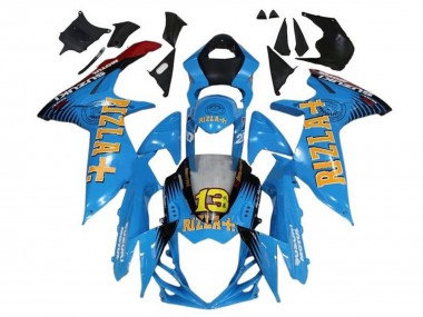 2011-2024 Suzuki GSXR 600 / GSXR 750 Motorcycle Fairings - Blue Yellow Red Black Rizla 13 Canada