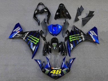 2009-2011 Yamaha YZF 1000 R1 Motorcycle Fairings - Blue Glossy Black Green Monster Energy Canada
