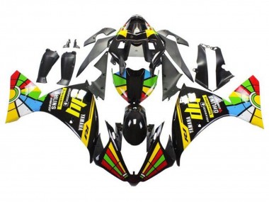 2009-2011 Yamaha YZF 1000 R1 Motorcycle Fairings - Glossy Black HP Color Wheel Canada