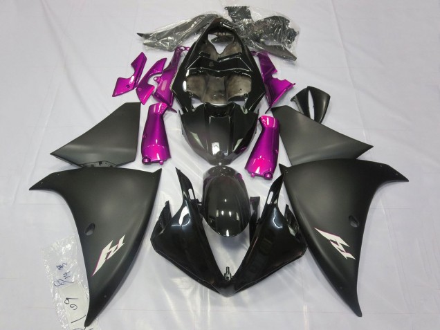 2009-2011 Yamaha YZF 1000 R1 Motorcycle Fairings - Glossy Black Matte Black Pink Canada