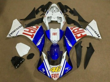 2009-2011 Yamaha YZF 1000 R1 Motorcycle Fairings - White Blue Red Fiat Petronas Canada