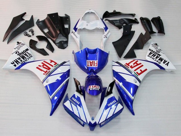 2009-2011 Yamaha YZF 1000 R1 Motorcycle Fairings - White Blue Red Fiat Canada