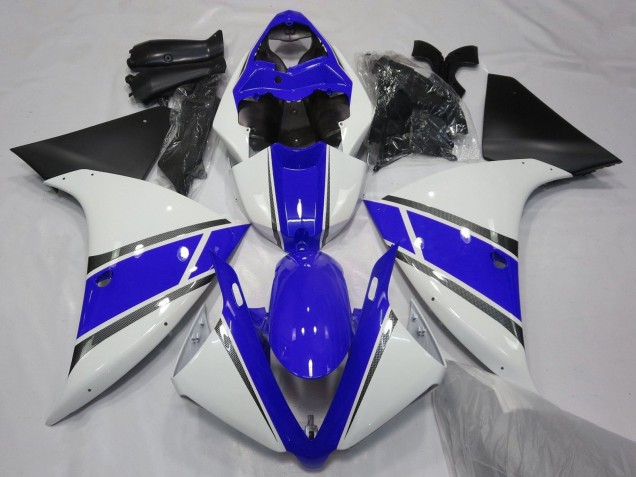 2009-2011 Yamaha YZF 1000 R1 Motorcycle Fairings - White Blue Silver Matte Black Canada