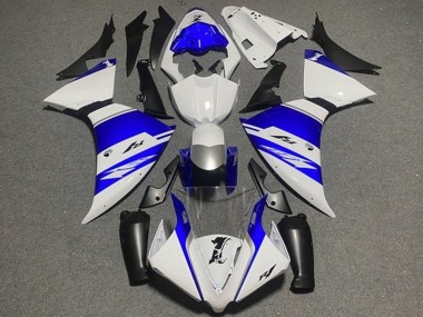 2009-2011 Yamaha YZF 1000 R1 Motorcycle Fairings - White Blue Silver Black Stripe Canada