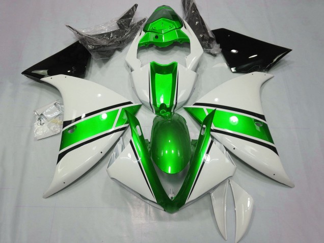 2009-2011 Yamaha YZF 1000 R1 Motorcycle Fairings - White Metallic Green Black Canada