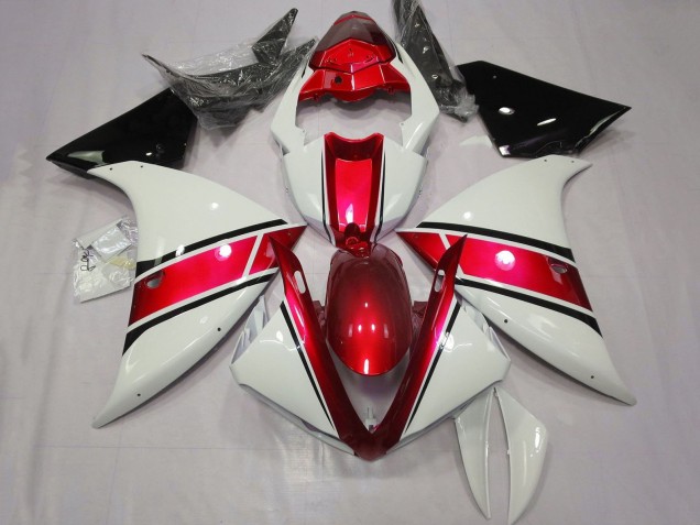 2009-2011 Yamaha YZF 1000 R1 Motorcycle Fairing - White Red Black Canada