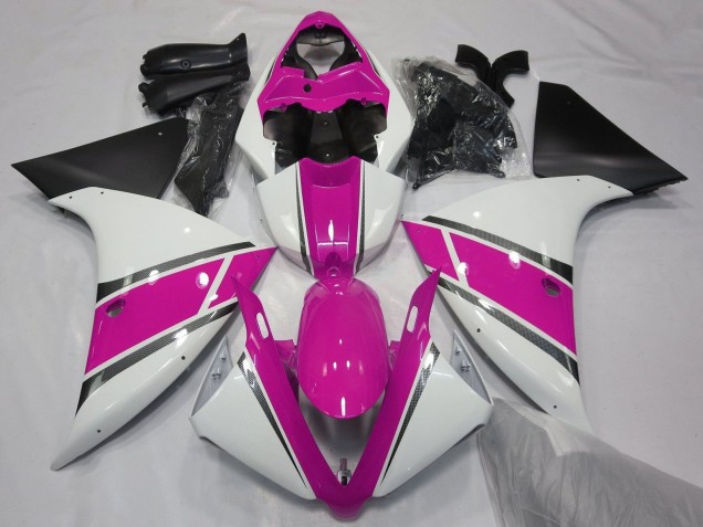 2009-2011 Yamaha YZF 1000 R1 Motorcycle Fairings - White Pink Black Canada