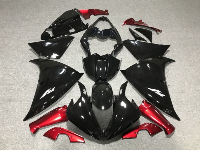 2012-2014 Yamaha YZF 1000 R1 Motorcycle Fairings - Glossy Black Red Canada