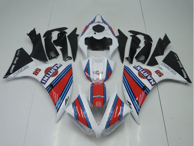 2012-2014 Yamaha YZF 1000 R1 Motorcycle Fairings - White Red Blue Black Martini Canada