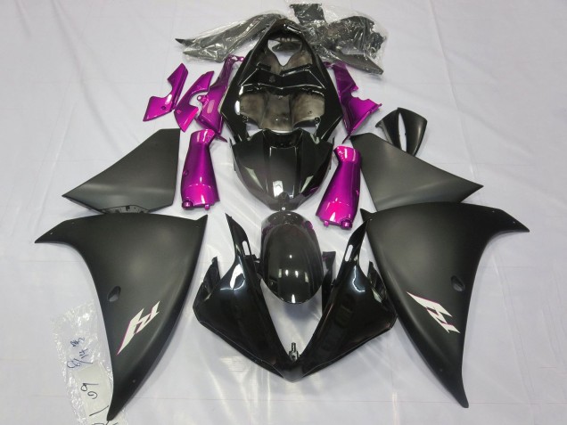 2012-2014 Yamaha YZF 1000 R1 Motorcycle Fairings - Glossy Black Matte Black Pink Canada