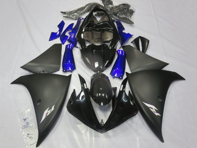 2012-2014 Yamaha YZF 1000 R1 Motorcycle Fairings - Glossy Black Matte Black Blue Canada