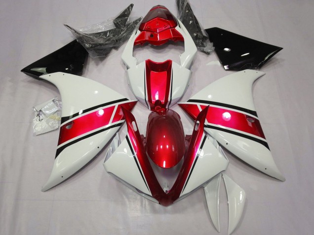 2012-2014 Yamaha YZF 1000 R1 Motorcycle Fairings - White Red Glossy Black Canada