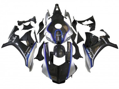 2015-2019 Yamaha YZF 1000 R1 Motorcycle Fairings - Faux Carbon Fiber Silver Blue R1M Canada