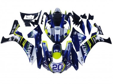 2015-2019 Yamaha YZF 1000 R1 Motorcycle Fairings - White Blue Yellow Black Canada