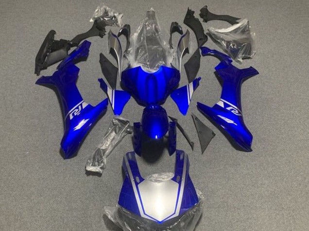 2015-2019 Yamaha YZF 1000 R1 Motorcycle Fairings - Blue Silver Canada