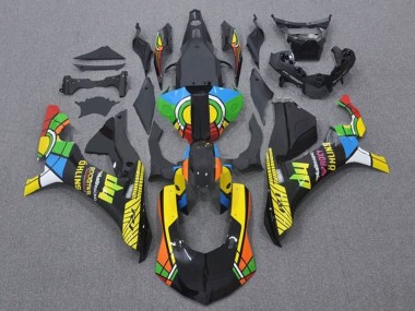 2015-2019 Yamaha YZF 1000 R1 Motorcycle Fairings - Black Green White Yellow Red Black Color Wheel HP Canada