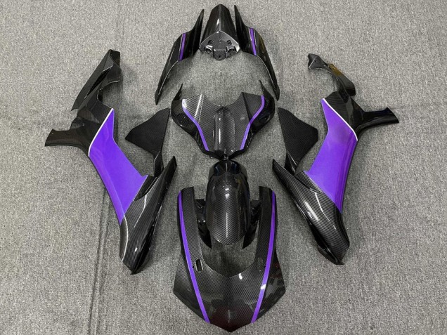 2015-2019 Yamaha YZF 1000 R1 Motorcycle Fairing - Faux Carbon Fiber Purple Canada