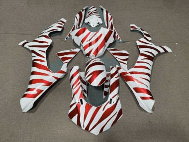 2015-2019 Yamaha YZF 1000 R1 Motorcycle Fairings - White Red Zebra Canada