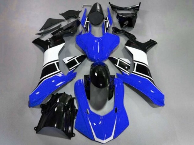 2015-2019 Yamaha YZF 1000 R1 Motorcycle Fairing - Blue White Glossy Black Canada