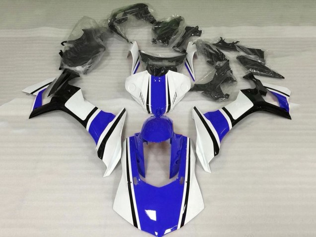 2015-2019 Yamaha YZF 1000 R1 Motorcycle Fairing - White Blue Black Canada
