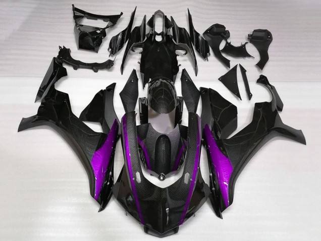 2015-2019 Yamaha YZF 1000 R1 Motorcycle Fairings - Faux Carbon Fiber Purple Canada