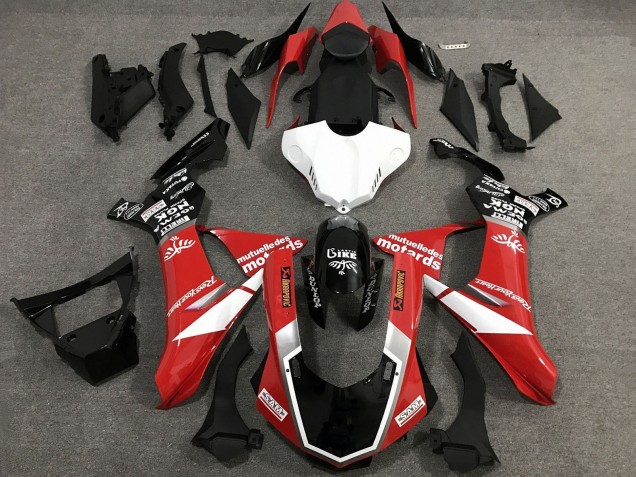2015-2019 Yamaha YZF 1000 R1 Motorcycle Fairings - Red White Glossy Black Canada