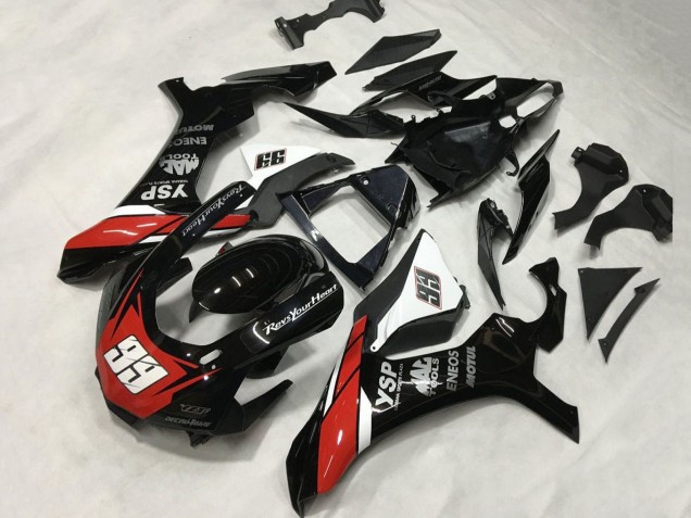2015-2019 Yamaha YZF 1000 R1 Motorcycle Fairings - Glossy Black White Red ENEOS Motul YSP 99 Canada