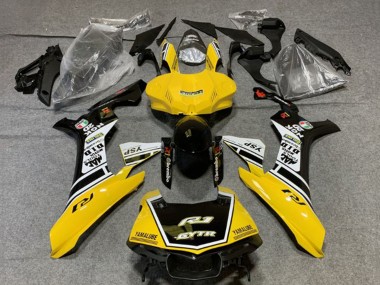 2020-2025 Yamaha YZF 1000 R1 Motorcycle Fairings - Yellow White Glossy Black GYTR Canada