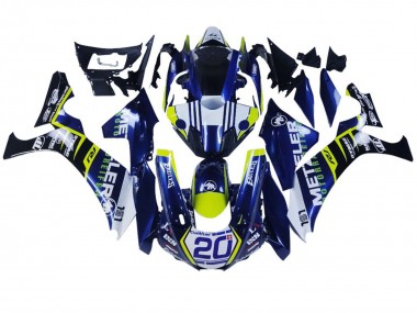 2020-2025 Yamaha YZF 1000 R1 Motorcycle Fairings - White Blue Yellow Black Canada