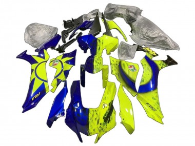 2020-2025 Yamaha YZF 1000 R1 Motorcycle Fairings - Blue Yellow Sun Moon Canada
