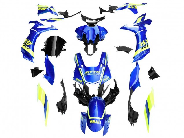 2020-2025 Yamaha YZF 1000 R1 Motorcycle Fairings - Blue Yellow White GYTR Canada