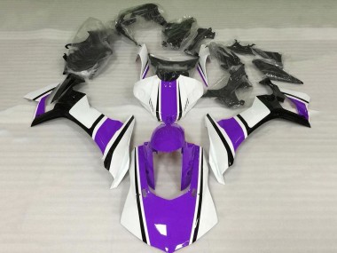 2020-2025 Yamaha YZF 1000 R1 Motorcycle Fairing - White Purple Glossy Black Canada