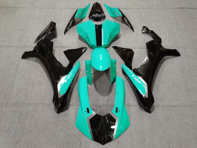 2020-2025 Yamaha YZF 1000 R1 Motorcycle Fairings - Teal Blue Glossy Black Canada
