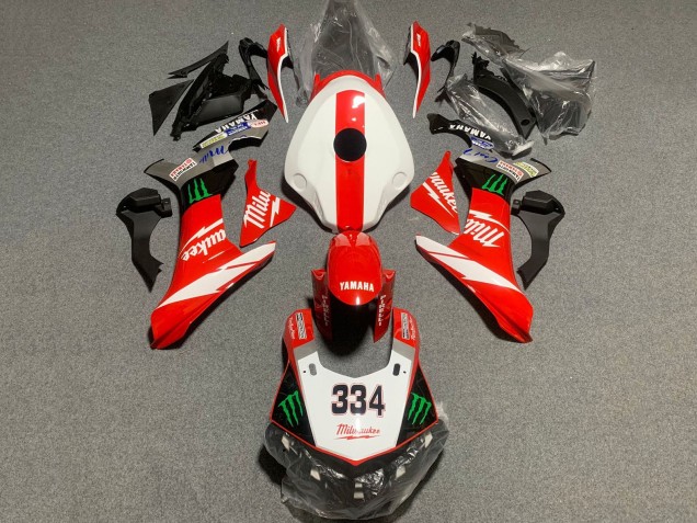 2020-2025 Yamaha YZF 1000 R1 Motorcycle Fairing - White Red Black Green Monster Milwaukee Canada