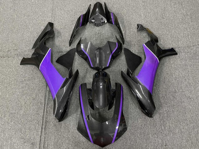 2020-2025 Yamaha YZF 1000 R1 Motorcycle Fairings - Faux Carbon Fiber Purple Canada