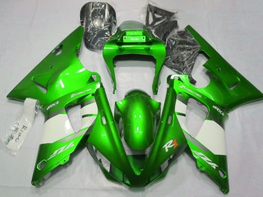 2000-2001 Yamaha YZF 1000 R1 Motorcycle Fairings - Green White Silver Canada