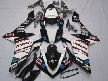 2007-2008 Yamaha YZF 1000 R1 Motorcycle Fairings - Glossy Black White Red Blue Volvo Sterilgarda Fimer Canada