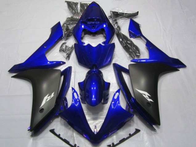 2007-2008 Yamaha YZF 1000 R1 Motorcycle Fairings - Blue Matte Black Canada