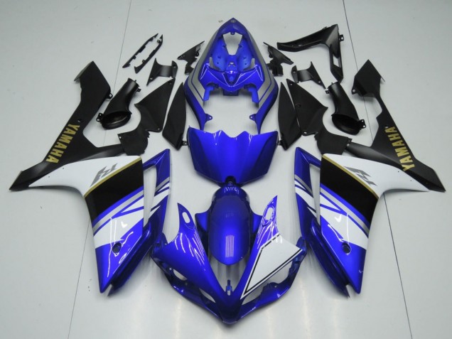 2007-2008 Yamaha YZF 1000 R1 Motorcycle Fairings - Blue White Black Gold Decal Canada