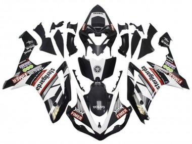 2007-2008 Yamaha YZF 1000 R1 Motorcycle Fairings - White Red Black Volvo Fimer Yamalube Sterilgarda Canada