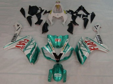 2007-2008 Yamaha YZF 1000 R1 Motorcycle Fairings - White Green Red Fiat Canada