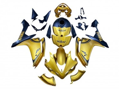 2007-2008 Yamaha YZF 1000 R1 Motorcycle Fairings - Gold Blue Canada