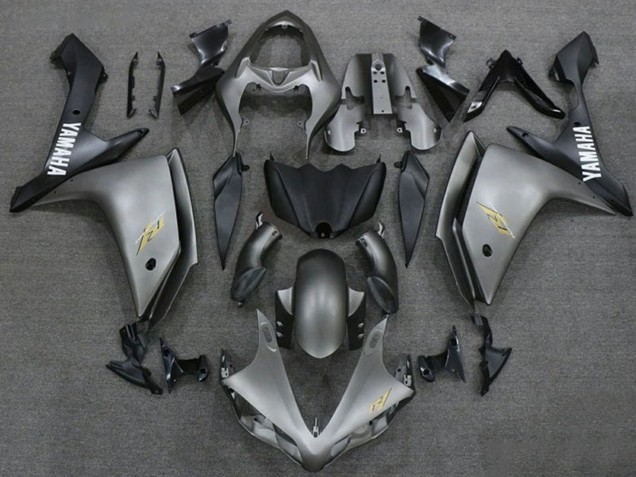 2007-2008 Yamaha YZF 1000 R1 Motorcycle Fairings - Dark Silver Matte Black Canada