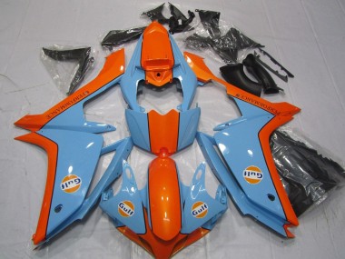 2007-2008 Yamaha YZF 1000 R1 Motorcycle Fairings - Light Blue Orange Gulf Canada