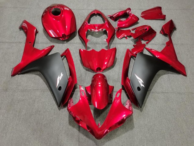 2007-2008 Yamaha YZF 1000 R1 Motorcycle Fairings - Red Matte Black Canada