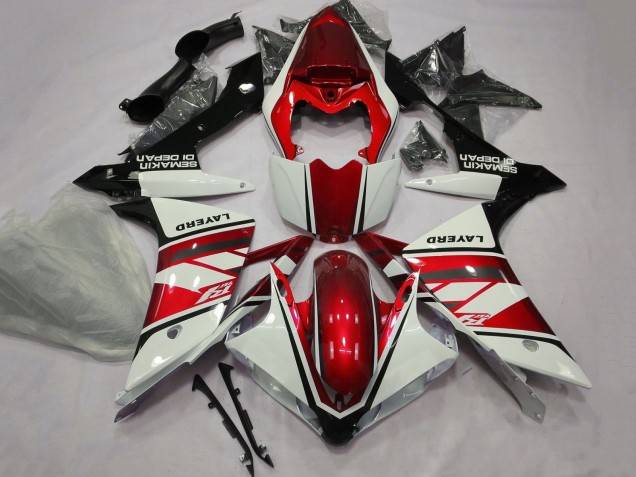 2007-2008 Yamaha YZF 1000 R1 Motorcycle Fairings - White Red Black Layerd Canada