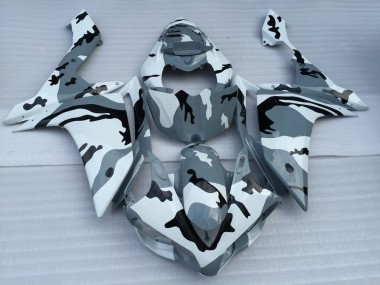 2007-2008 Yamaha YZF 1000 R1 Motorcycle Fairings - White Grey Black Camouflage Canada