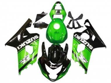2004-2005 Suzuki GSXR 600 / GSXR 750 Motorcycle Fairings - Green Black White Canada