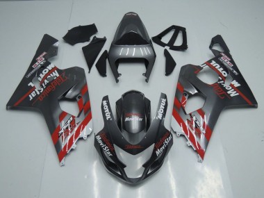 2004-2005 Suzuki GSXR 600 / GSXR 750 Motorcycle Fairings - Dark Grey Red Canada